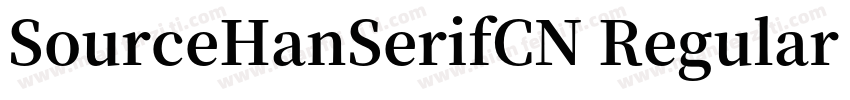 SourceHanSerifCN Regular SourceHanS字体转换